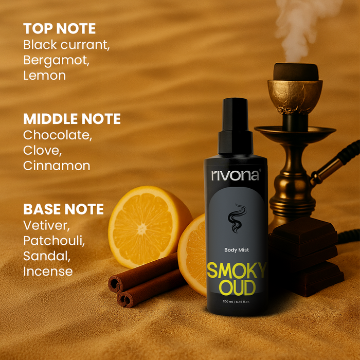 Rivona Smoky Oud - Bold & Woody Body Mist | 200ml