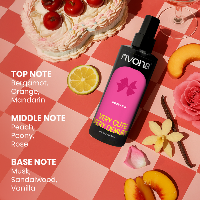 Rivona Very Cute, Very Demure - Floral & Fruity Body Mist 200ml