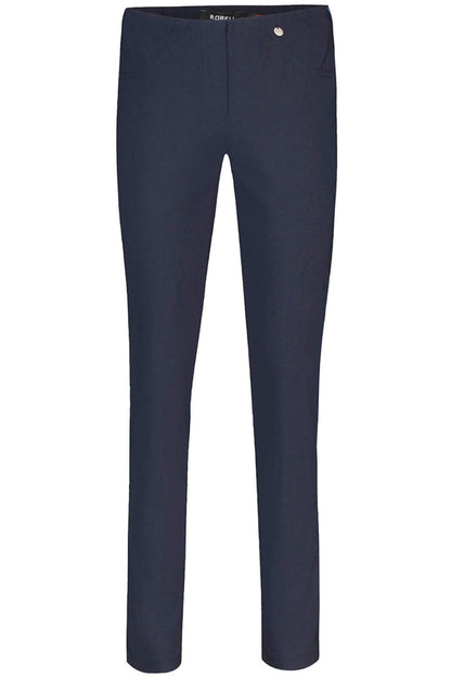 Robell 51559-5499-69 Bella K Navy Petite Trousers (Short 73cm) by Robell Shop at Dotique navy fit trousers