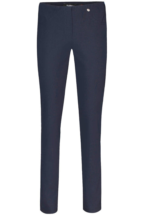 Robell 51559-5499-69 Bella K Navy Petite Trousers (Short 73cm) by Robell Shop at Dotique navy fit trousers
