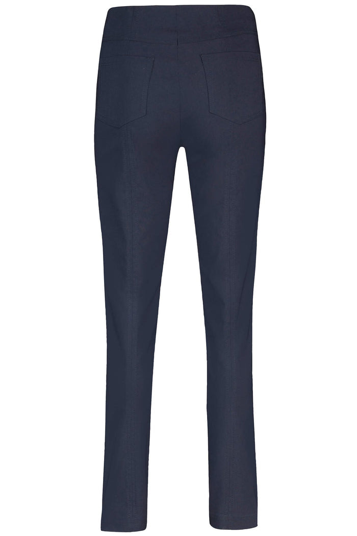 Robell 51559-5499-69 Bella K Navy Petite Trousers (Short 73cm) by Robell, shop Robell now at Dotique.