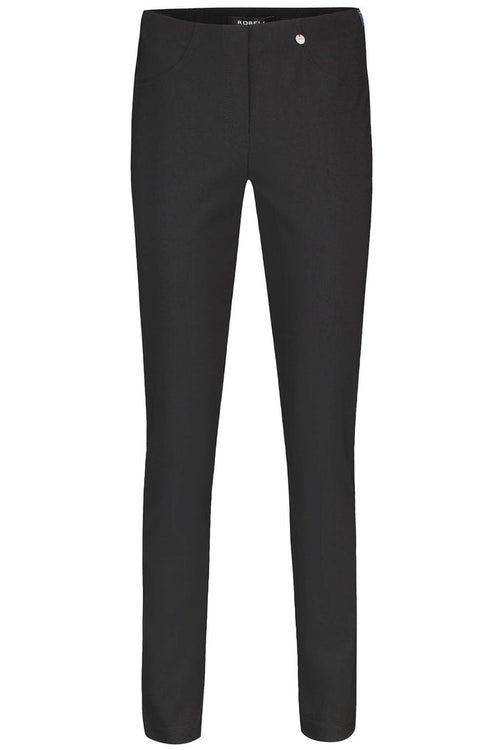 Robell 51559-5499-90 Bella Black Full Length Pull-On Trousers - Dotique