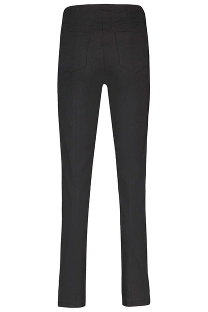 Robell 51559-5499-90 Bella Black Full Length Pull-On Trousers - Dotique