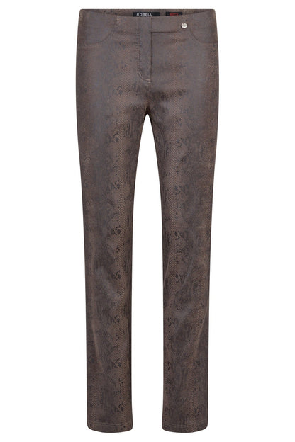 51690 54493 dotique  robell bella animal print trouser 1  front