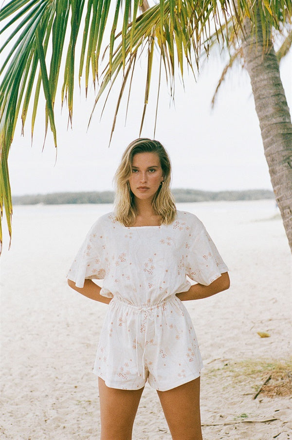 SAMPLE-Xali Linen Playsuit