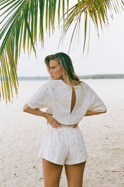 SAMPLE-Xali Linen Playsuit