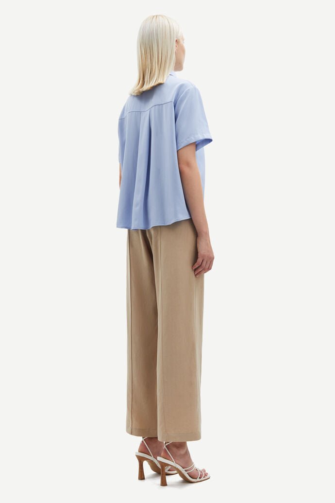 Samsoe Samsoe - Mina SS Shirts 14028 - Blue Heron (Bleu Ciel)-Chemises-F21200143