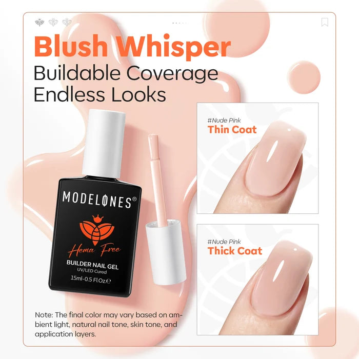8-In-1 Sand Nude Hema-Free Builder Gel 15ml Builder Gel MODELONES #sand nude