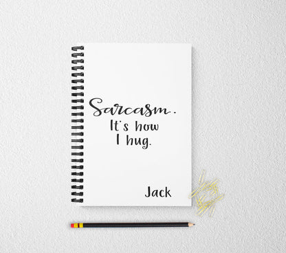 Sarcastic personalized notebook funny personalized custom journal personalized journal gift