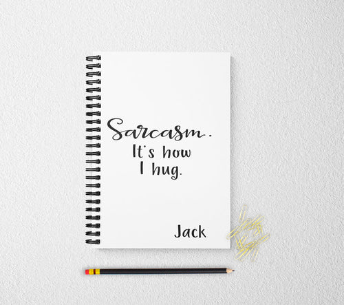 Sarcastic personalized notebook funny personalized custom journal personalized journal gift
