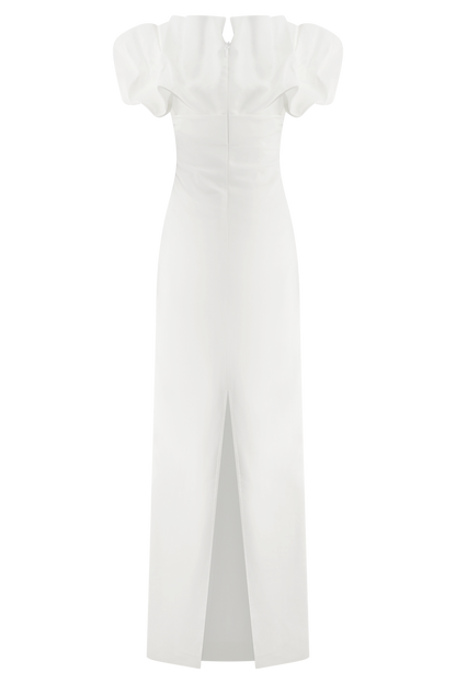 Sariya Sculptural Maxi Dress - White