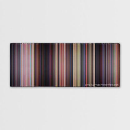 Scooby-Doo color palette canvas print: thousands of thin vertical stripes of color