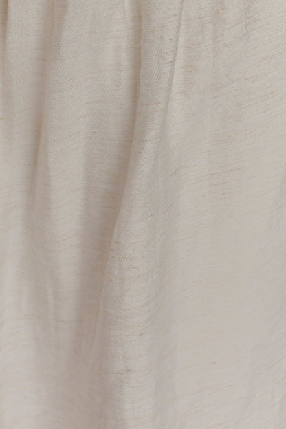 Scottie Gathered Linen Knot Maxi Skirt - Oat Marle