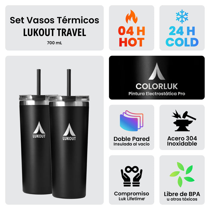 Set de 2 Vasos Travel Tumbler 700 ml