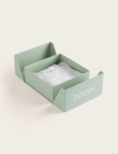 Set Giftbox - Baby Long Sleeve Bodysuit & Jersey Wrap - Heather Grey