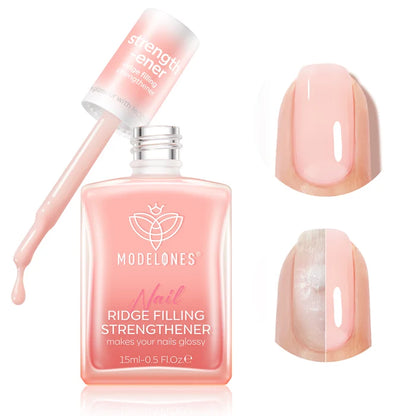 Nail Ridge Filler Strengthener Nail Care MODELONES #nude-pink