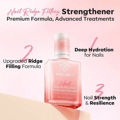 Nail Ridge Filler Strengthener Nail Care MODELONES #nude-pink