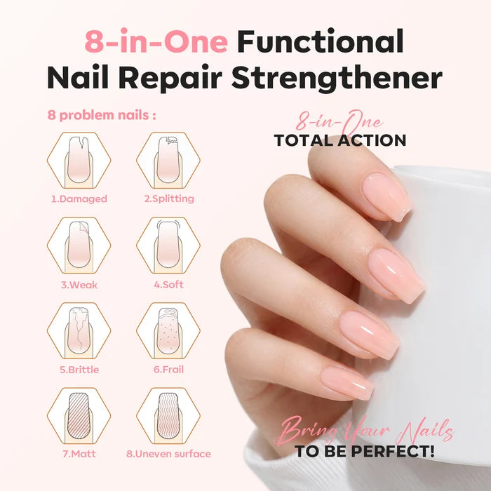 Nail Ridge Filler Strengthener Nail Care MODELONES #nude-pink