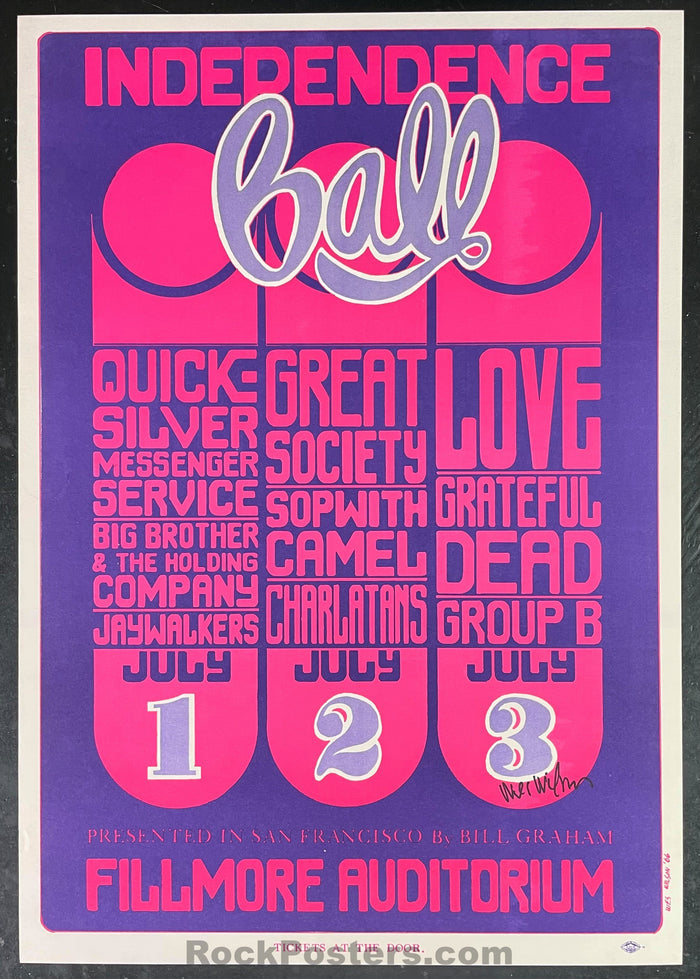 AUCTION - BG-14 - Grateful Dead - Wes Wilson SIGNED - 1966 Poster - Fillmore  Auditorium - Near Mint-468962-277468
