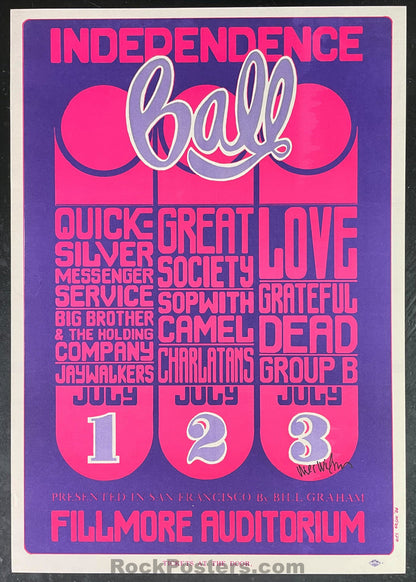 AUCTION - BG-14 - Grateful Dead - Wes Wilson SIGNED - 1966 Poster - Fillmore  Auditorium - Near Mint-468962-277468