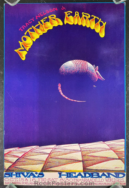 AUCTION - AOR 4.163 - Tracy Nelson Mother Earth - 1971 Poster - Armadillo - Near Mint Minus-469160-277471