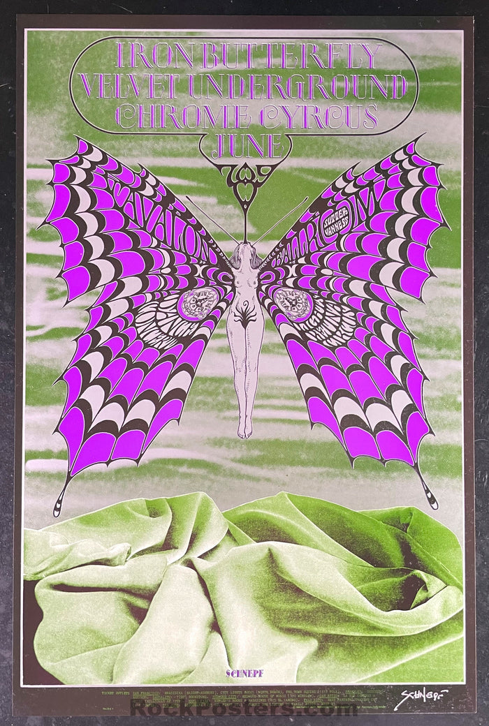 AUCTION - FD-122 - Velvet Underground - Bob Schnepf Signed - 1968 Poster - Avalon Ballroom - Mint-544809-333217