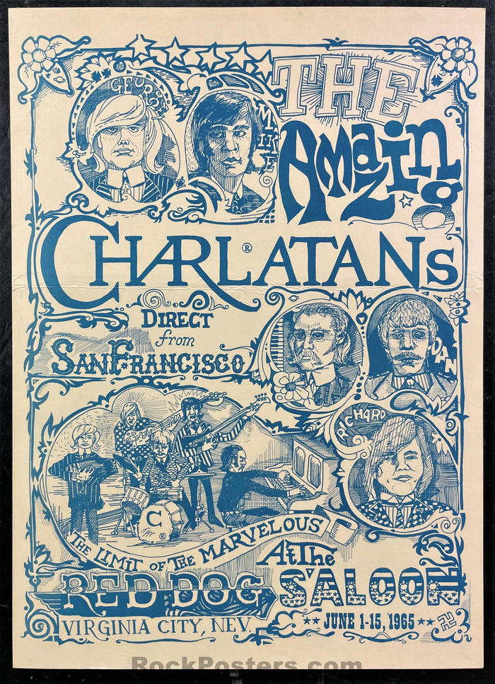 AUCTION - AOR-2.2 - The Seed - Charlatans - 1966 Poster - Red Dog Saloon - Excellent-470007-277482
