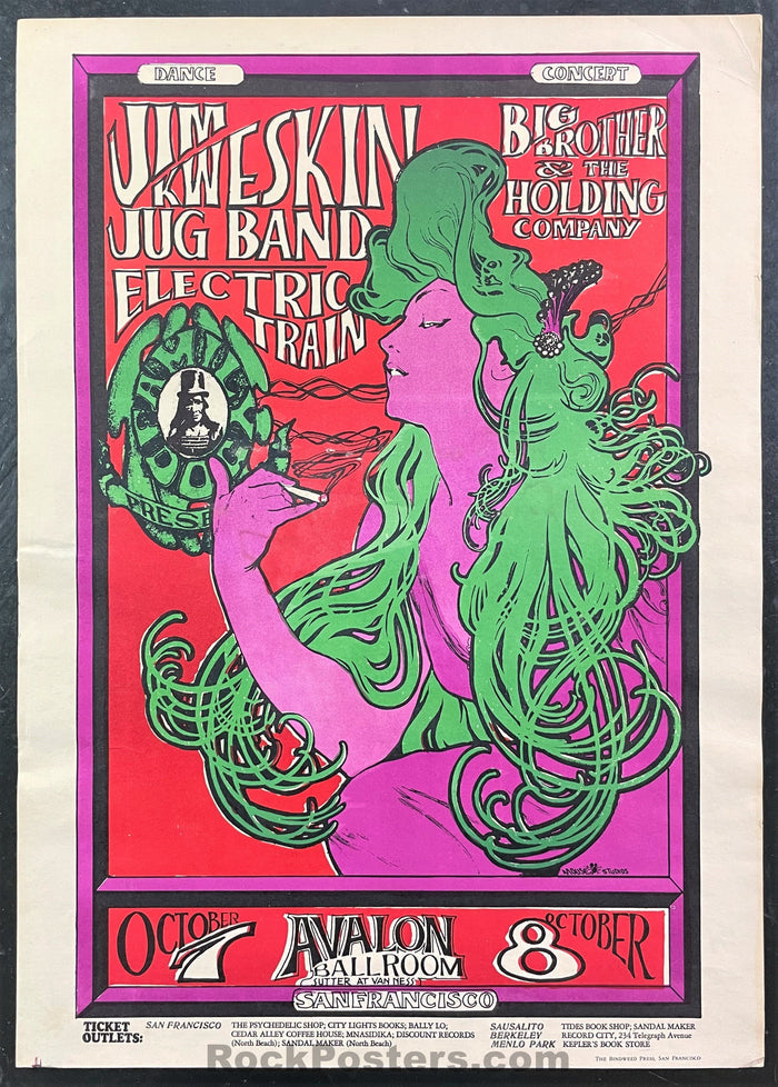 AUCTION - FD-29 - Big Brother Janis Joplin - 1966 Poster - Avalon Ballroom - Excellent-468961-277486