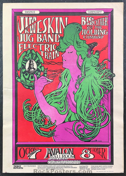 AUCTION - FD-29 - Big Brother Janis Joplin - 1966 Poster - Avalon Ballroom - Excellent-468961-277486