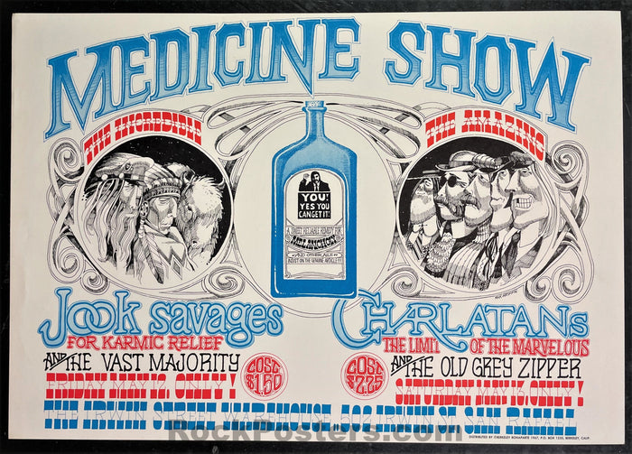 AUCTION - AOR 2.300 - Rick Griffin Charlatans - 1967 Poster - San Rafael - Near Mint-469723-277493