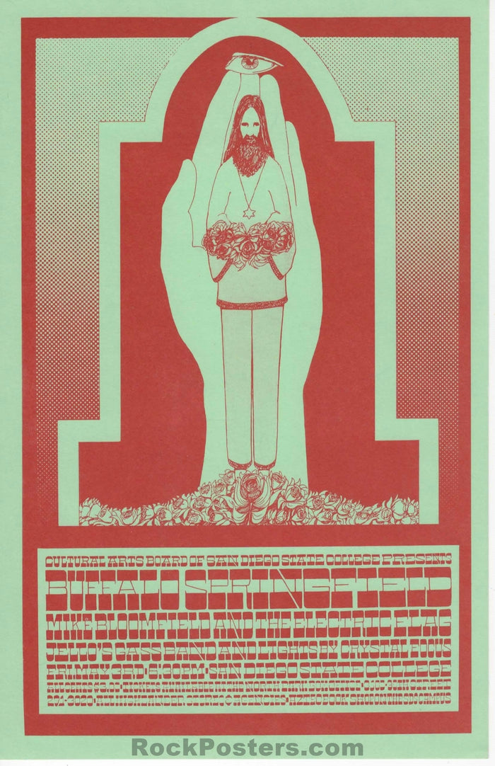 AUCTION - AOR 3.91 - Buffalo Springfield - 1968 Handbill - San Diego - Mint-543265-333300
