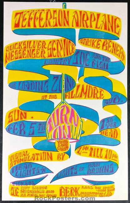 AUCTION - AOR 2.87 - Jefferson Airplane - 1967 Poster - Fillmore Auditorium - Mint-542786-333374
