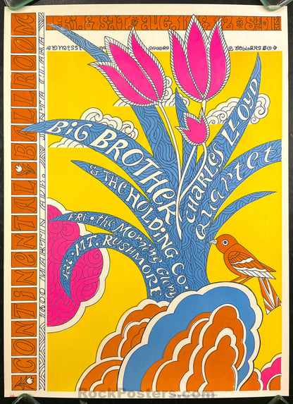 AUCTION -  AOR-2.342 - Big Brother Janis Joplin - 1967 Poster - Continental Ballroom - Near Mint Minus-495209-296244