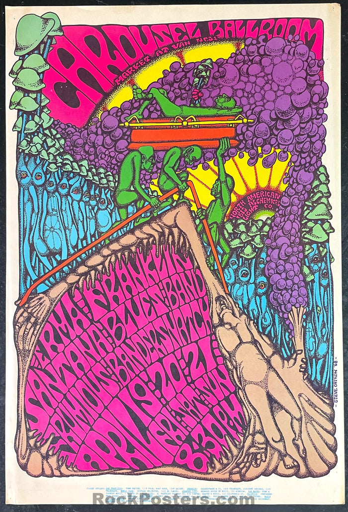 AUCTION - AOR 2.162 - Santana - 1968 Poster - Carousel Ballroom - Very Good-543154-333434