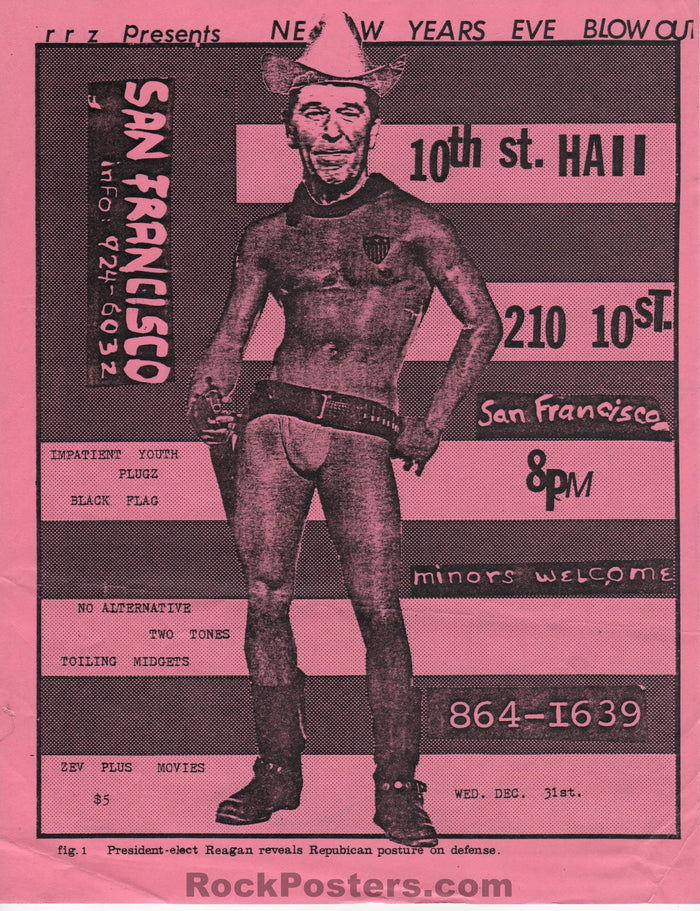 AUCTION - Black Flag Punk - New Years 1980-81 Flyer - San Francisco - Excellent-545023-333037