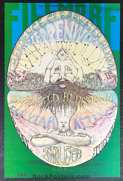 AUCTION - BG-127 - Creedence 10 Years After -  Lee Conklin Signed - 1967 Poster - Fillmore Auditorium - Near Mint Minus-543335-333040