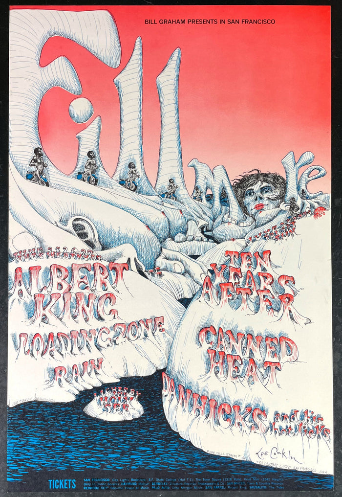 AUCTION - BG-126 - Ten Years After Albert King - Lee Conklin Signed - 1967 Poster - Fillmore Auditorium - Near Mint Minus-543336-333044