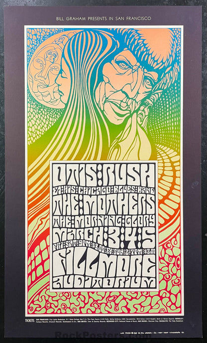 AUCTION - BG-53 - Zappa Mothers Otis Rush - 1967 Poster - Fillmore Auditorium - Near Mint-543338-333060