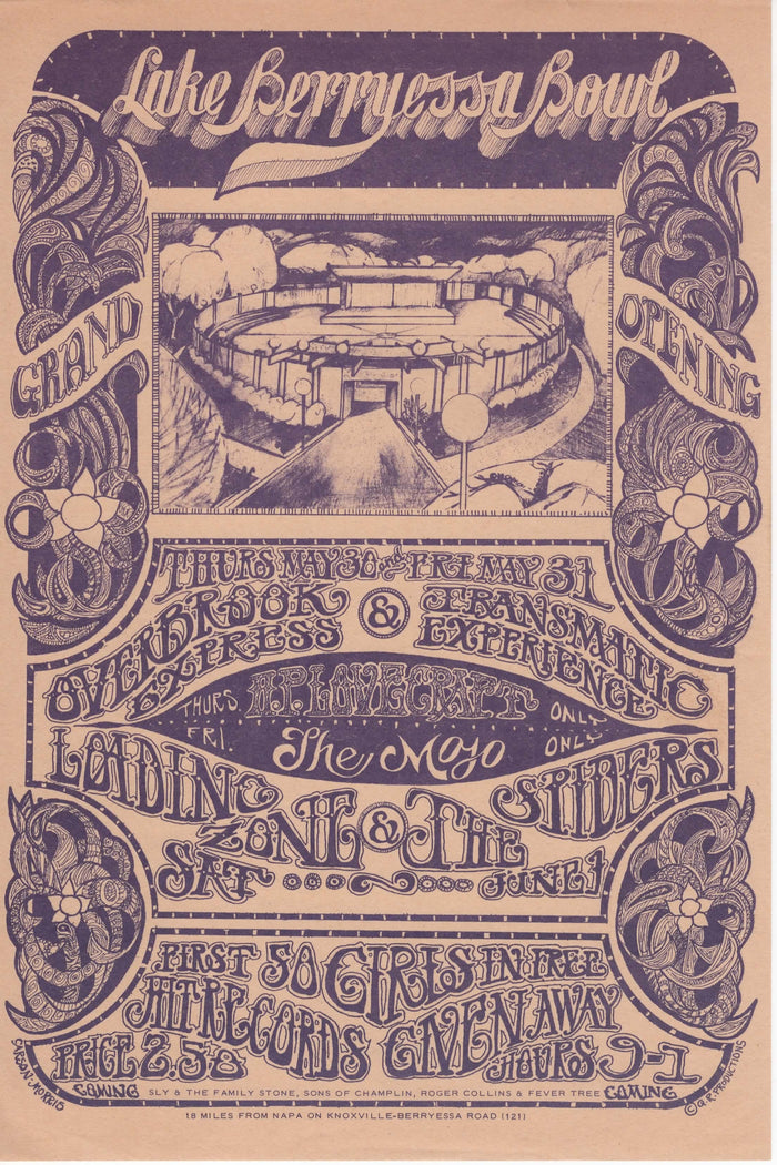 AUCTION - Alice Cooper The Spiders - 1968 Handbill - Lake Berryessa Bowl - Near Mint Minus-544922-333069