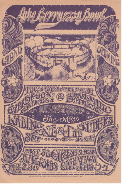 AUCTION - Alice Cooper The Spiders - 1968 Handbill - Lake Berryessa Bowl - Near Mint Minus-544922-333069