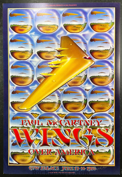 AUCTION - BGP - Paul McCartney & Wings - 1976 Poster - Alton Kelley Double Signed - Cow Palace - Near Mint Minus-573646-362663