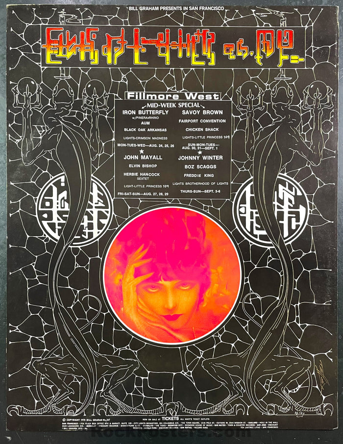 AUCTION - BG-247 - Alton Kelley Signed - 1970 Poster - Fillmore West - Excellent-543325-333075