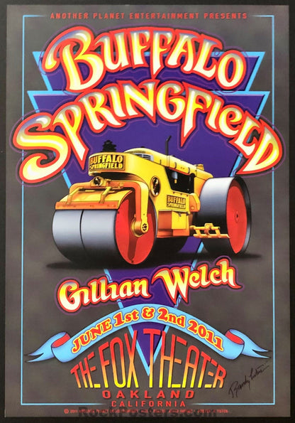 Auction - Buffalo Springfield Reunion - 2011 Poster - Randy Tuten Signed - Fox Theatre Oakland - Mint-541467-333141