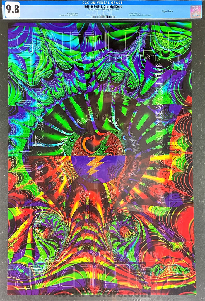AUCTION - BGP-108 - Grateful Dead - Mardi Gras 1995 Poster - Oakland Arena - CGC Graded 9.8-577289-362677