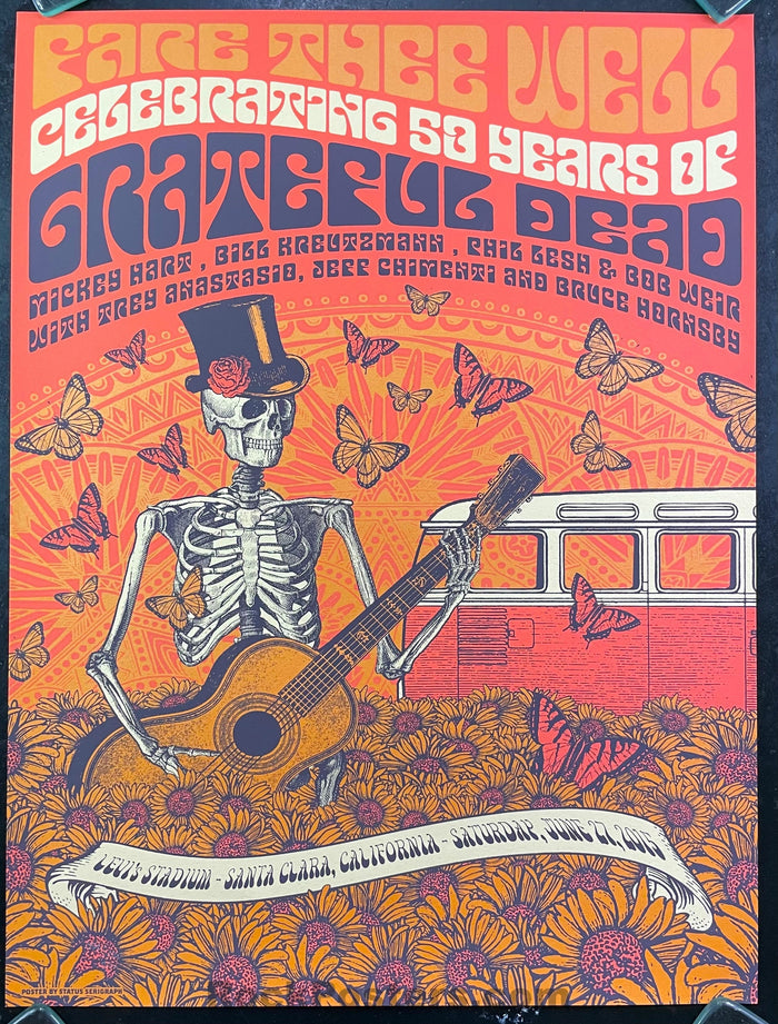 AUCTION - Dead & Company - Fare Thee Well '15 Poster - Status Serigraph - Levis Stadium - Near Mint Minus-574796-362678