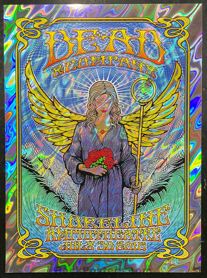 AUCTION - Dead & Company - 2018 Lava Foil Poster - Dave Hunter Signed - Shoreline - Near Mint-574725-362686