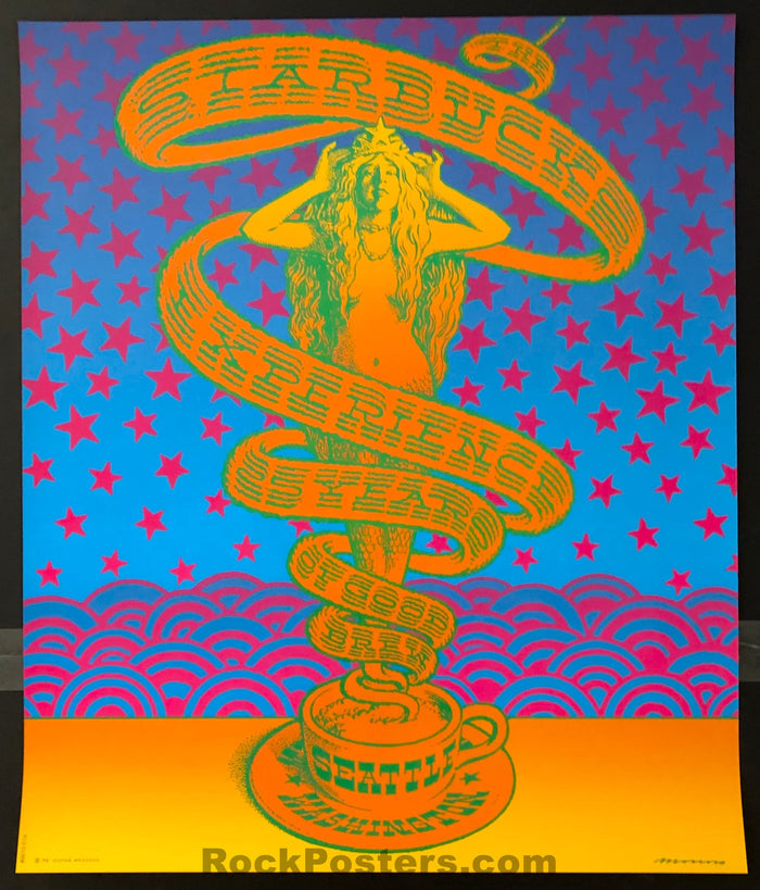 Auction - Victor Moscoso - Starbucks 25th Anniversary - 1996 Poster - Near Mint-541037-333212