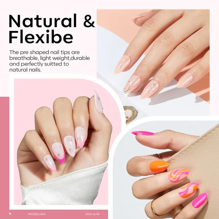 Short Almond Nail Tips Kit