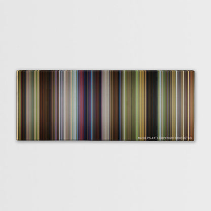 Shrek movie barcode canvas print, the whole film as stripes of color