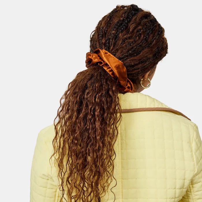 Silk Tie Scrunchie in Baguette